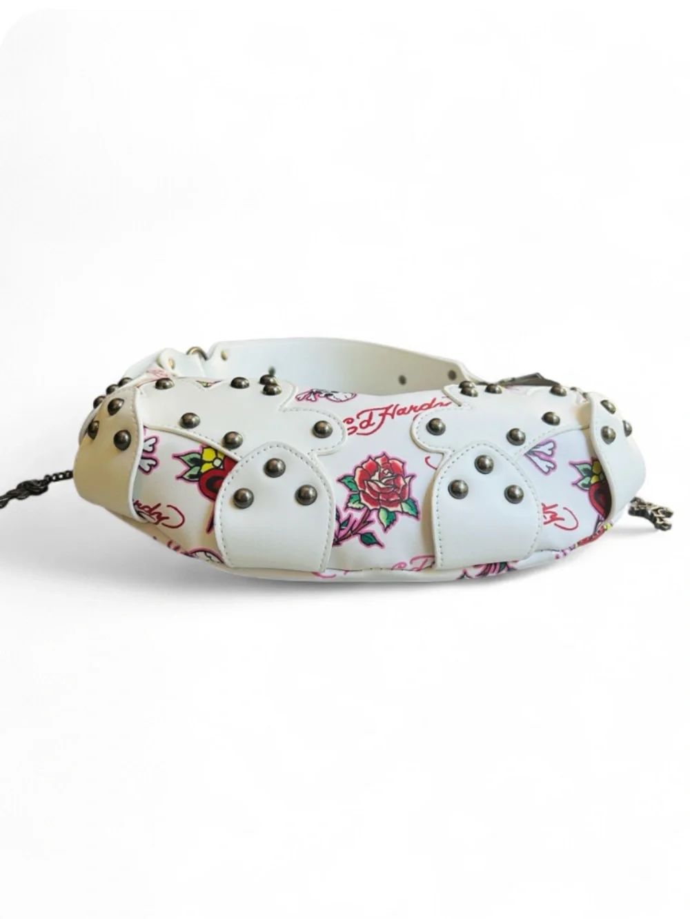 🆕☠️ Ed Hardy Dalinda Archival Studded Hobo Shoulder Bag NWT🥀